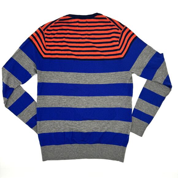Scotch & Soda Amsterdam Couture Striped Crewneck Sweater Size Large Wool Blend - Picture 7 of 9